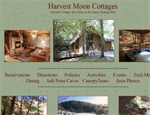 Tablet Screenshot of harvestmooncottages.com